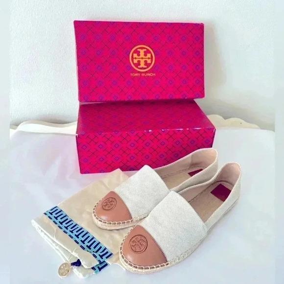 NWB Tory Burch Ambra Colorblock Espadrille Flats Size 11 - Picture 5 of 9
